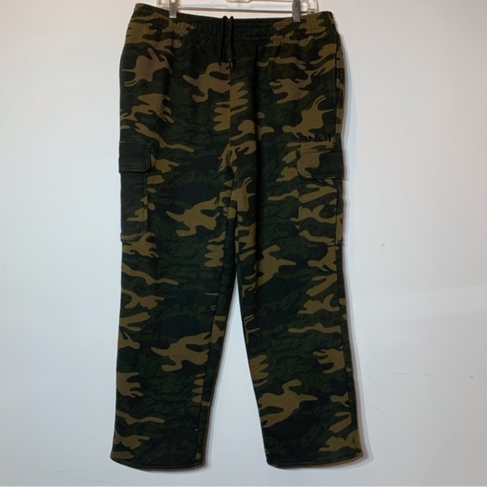 EUC And1 Youth Green Camo Camouflaged Athletic Sweatpants